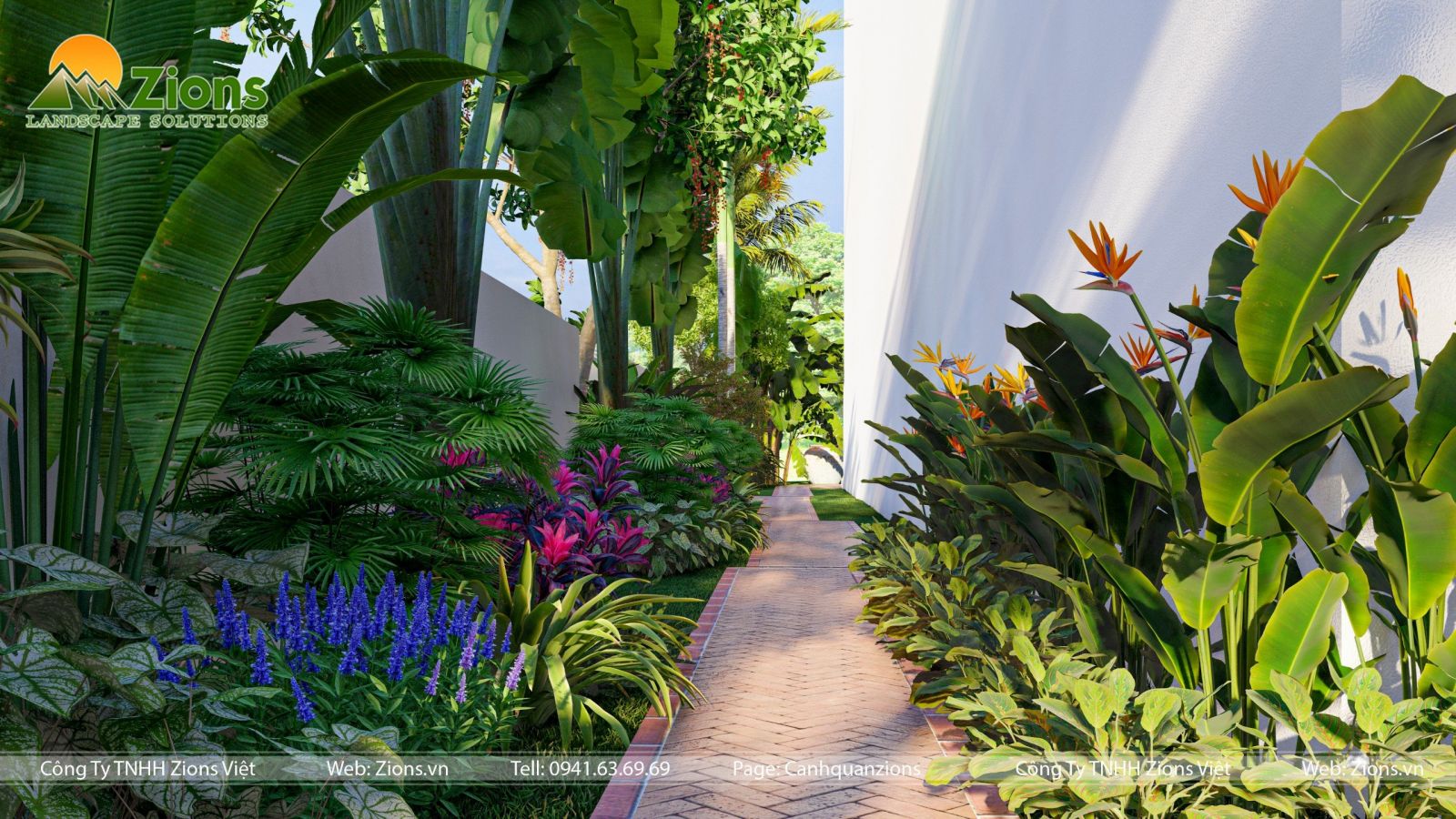 Thiết kế thi công sân vườn nhiệt đới ecopark